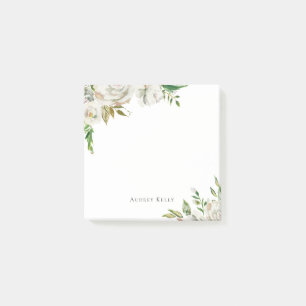 Gilded Blooms Personalized Monogrammed Post-it® Notes