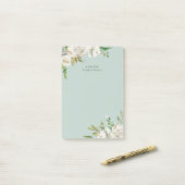 Gilded Blooms Personalized Monogrammed Post-it® Notes (Op bureau)