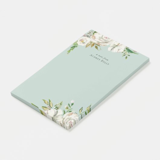 Gilded Blooms Personalized Monogrammed Post-it® Notes (Schuin)