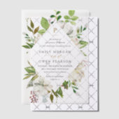 Gilded Blooms Wedding Vellum Uitnodigingen (Offset (Uitnodiging))