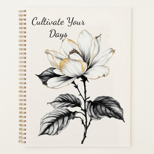 Gilded Botanical Illustration | Vintage Magnolia & Planner (Voorkant)