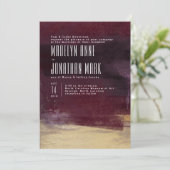Gilded Brush Wedding Invitation & Matching Suite Kaart (Staand voorkant)