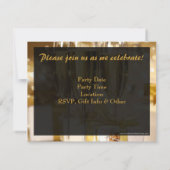 Gilded Bubbly 50ste verjaardagsfeestje Kaart (Achterkant)