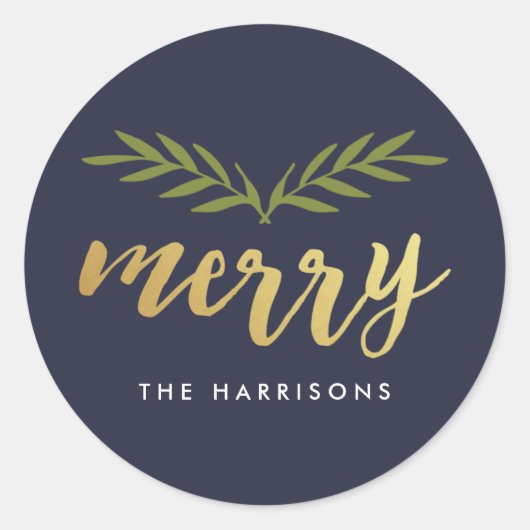 Gilded Christmas Gepersonaliseerde Stickers (Voorkant)