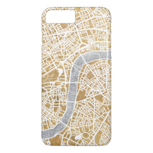 Gilded City Map of London iPhone 8 Plus / 7 Plus Hoesje