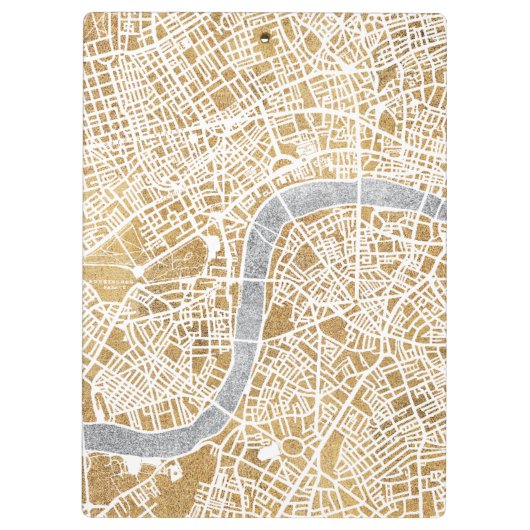 Gilded City Map of London Klembord (Achterkant)