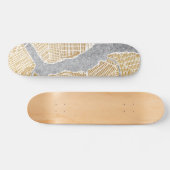 Gilded City Map of New York Skateboard (Horizontaal)