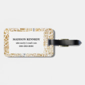 Gilded City Map of Paris Bagagelabel (Achterkant horizontaal)