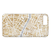 Gilded City Map of Paris Case-Mate iPhone Case (Achterkant (Horizontaal))