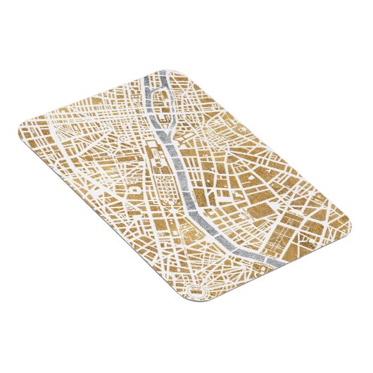 Gilded City Map of Paris Magneet (Rechterzijde)