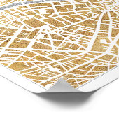 Gilded City Map of Paris Poster (Hoek)