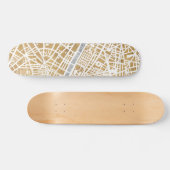 Gilded City Map of Paris Skateboard (Horizontaal)
