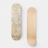 Gilded City Map of Paris Skateboard (Voorkant)