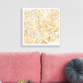 Gilded City Map of Rome Canvas Afdruk (Insitu (Woonkamer))