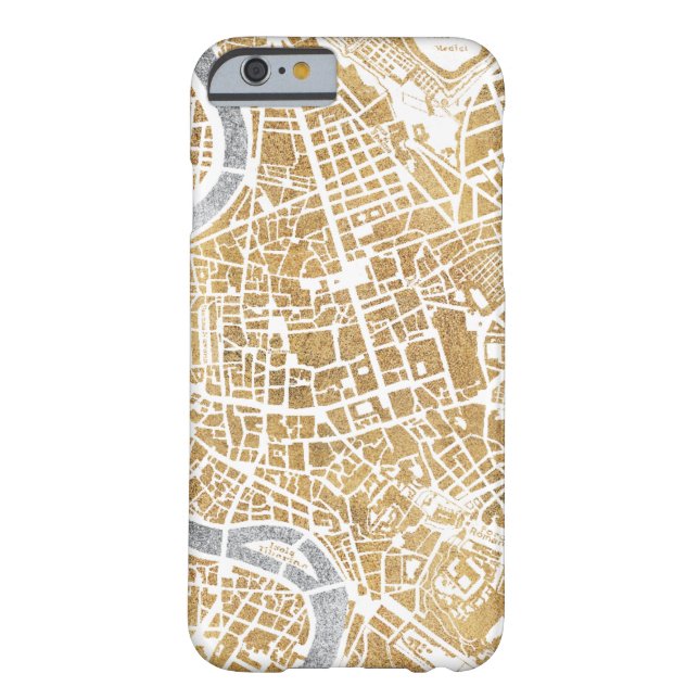 Gilded City Map of Rome Case-Mate iPhone Case (Achterkant)