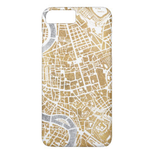 Gilded City Map of Rome iPhone 8 Plus / 7 Plus Hoesje