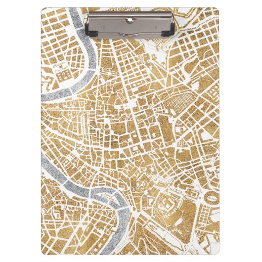 Gilded City Map of Rome Klembord (Voorkant)