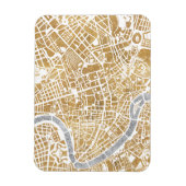 Gilded City Map of Rome Magneet (Verticaal)