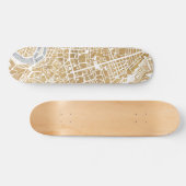 Gilded City Map of Rome Skateboard (Horizontaal)