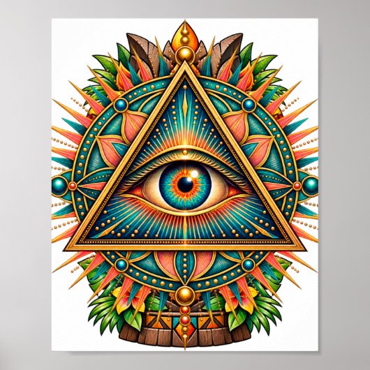 Gilded Compass Eye Poster (Voorkant)