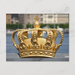 Gilded Crown, Skeppsholm Bridge, Stockholm Zweden Briefkaart