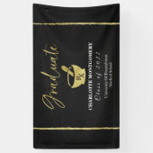 Gilded Dark Chalkboard Pharmacy School Afstuderen Spandoek (Verticaal)