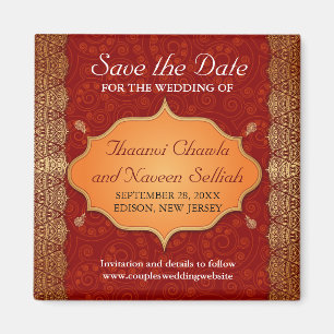 Gilded Edge Indian Lijst Save the Date Magneet
