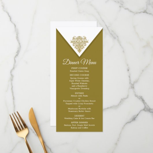 Gilded Elegance Menu (Voorkant / Achterkant in situ)