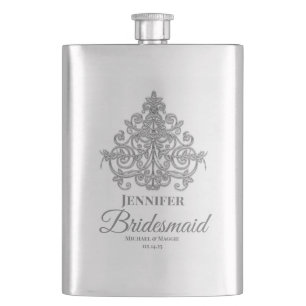 Gilded Elegance Monogrammed Classic Flask Flacon