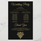 Gilded Elegance Wedding Programme (Achterkant)