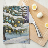 Gilded Evergreen Theedoek (Quarter Fold)