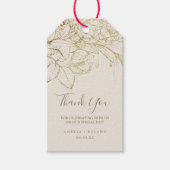 Gilded Floral | Cream and Gold Hartelijk dank Cadeaulabel (Voorkant)
