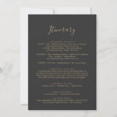 Gilded Floral Cream Welcome Letter & Itinerary (Achterkant)