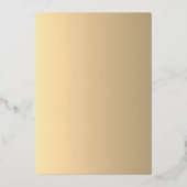 Gilded Floral Gold Wedding Folie Uitnodiging (Achterkant)