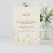 Gilded Floral | Kaart Cream & Gold Hotel Enclosure (Staand voorkant)