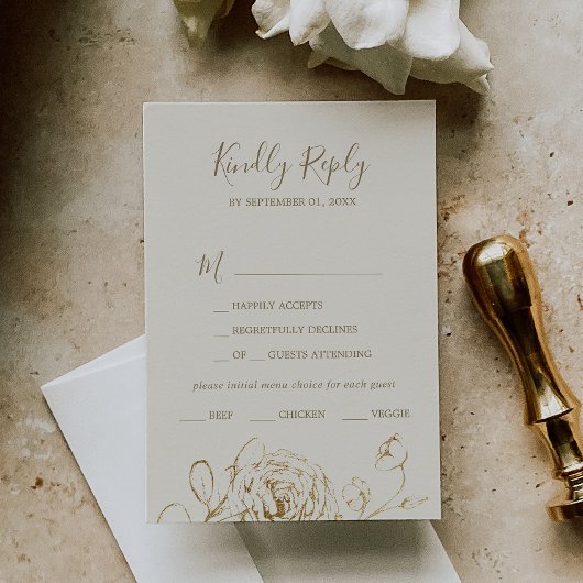 Gilded Floral | Keuze uit het menu Cream & Gold RS