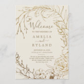 Gilded Floral | Kreep- en goudweddenschap Programma (Voorkant)