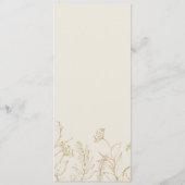 Gilded Floral | Menu Navy and Gold Wedding (Achterkant)