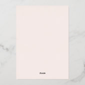 Gilded Floral | Roos Gold Foil Blush Weddenschap Folie Uitnodiging (Achterkant)