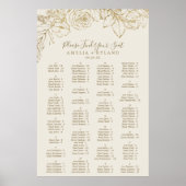 Gilded Floral | Schema voor schuim Poster (Voorkant)