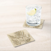 Gilded Foliage II Vierkante Kartonnen Onderzetter (Insitu)