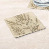 Gilded Foliage II Vierkante Kartonnen Onderzetter (Schuin)