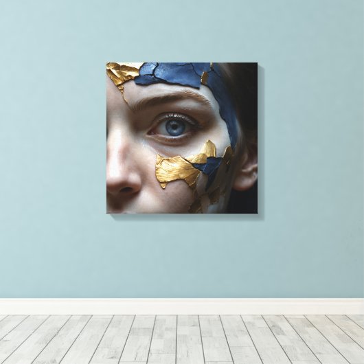 Gilded Fracture Canvas Afdruk (Insitu (Houten vloer))
