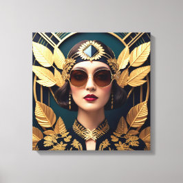 Gilded Glamour Canvas Afdruk
