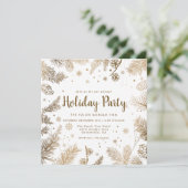 Gilded Gold Corporate Holiday Party Invitation (Staand voorkant)