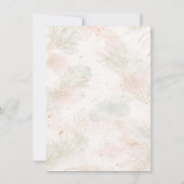 Gilded Gold Sage & Blush Botanical Table Number Kaart (Achterkant)