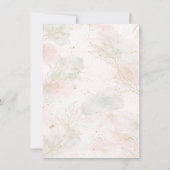 Gilded Gold Sage & Blush Botanical Wedding  Kaart (Achterkant)