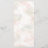 Gilded Gold Sage & Blush Botanical Wedding Menu (Achterkant)