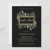 Gilded Greenery Black | Kerststellen — Shower Kaart (Voorkant)