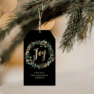 Gilded Greenery on Black   Joy Cadeaulabel